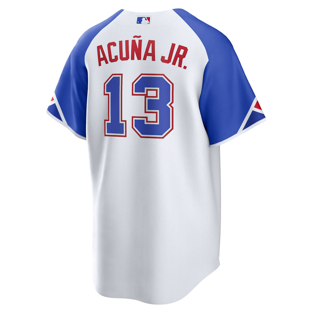 Men's Atlanta Braves Ronald Acu?a Jr. 2023 City Connect Replica Jersey - White