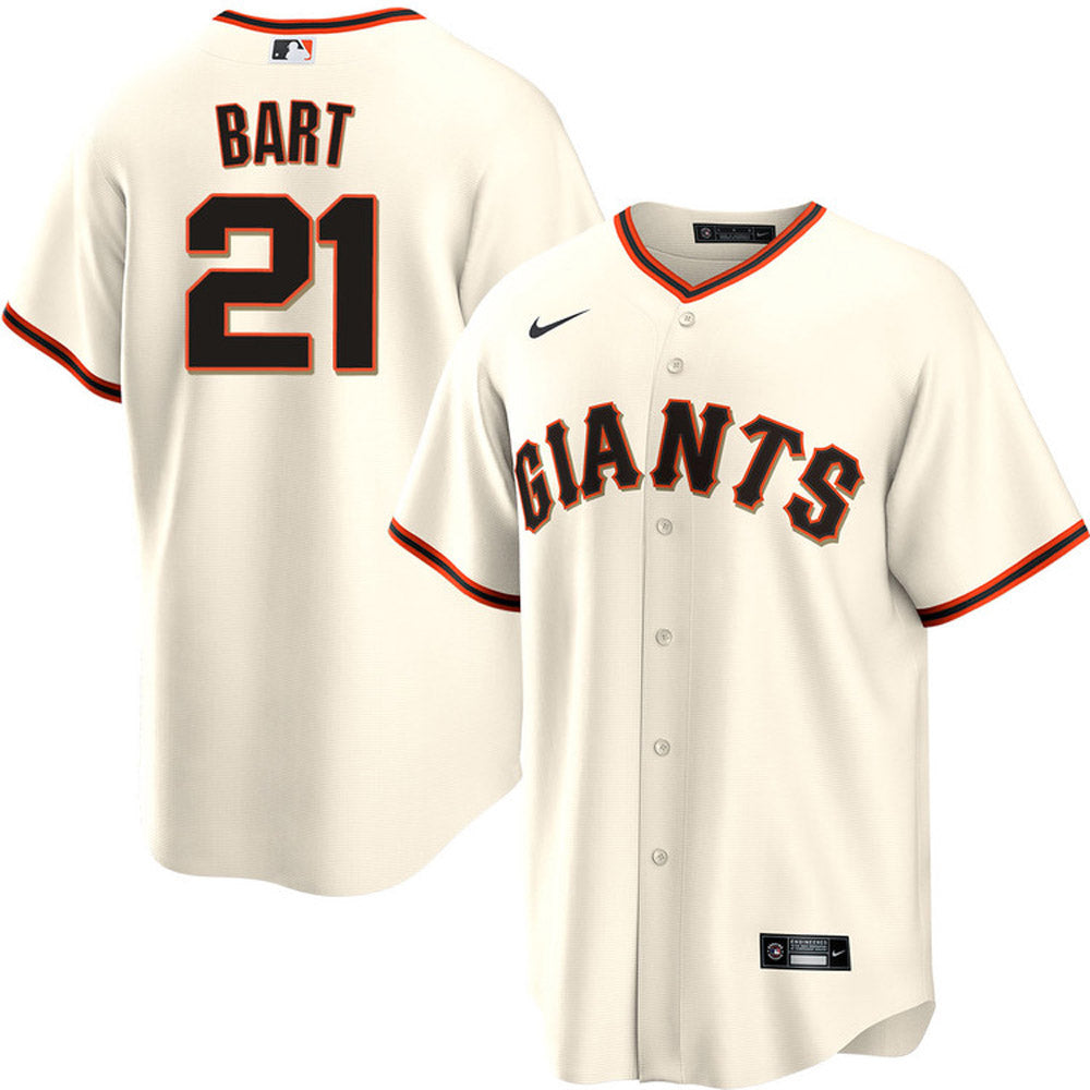 Men's San Francisco Giants Joey Bart Cool Base Replica Jersey - Cream