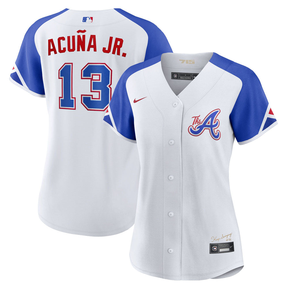 Women's Atlanta Braves Ronald Acu?a Jr. 2023 City Connect Replica Jersey - White