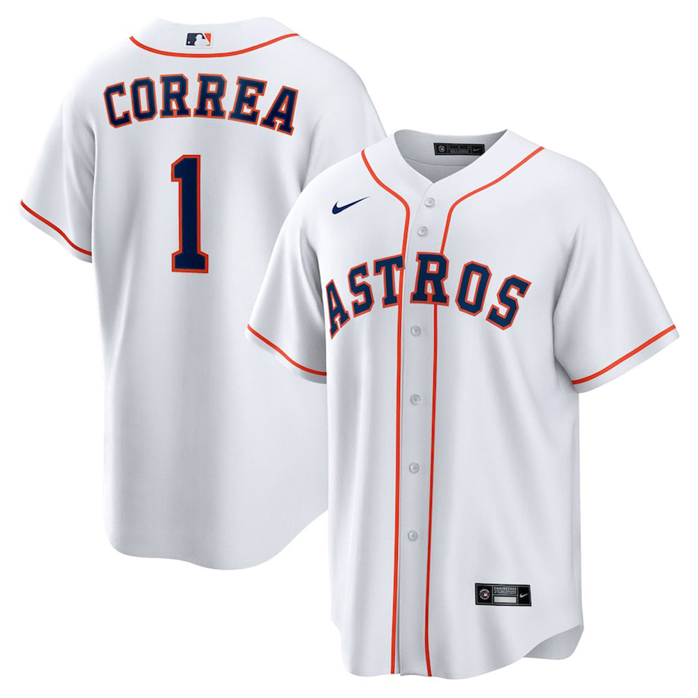 Mens Houston Astros Carlos Correa Cool Base Replica Jersey White