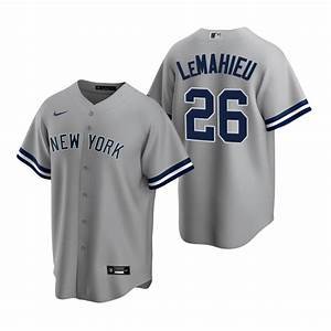 Mens New York Yankees DJ LeMahieu Cool Base Replica Jersey Grey
